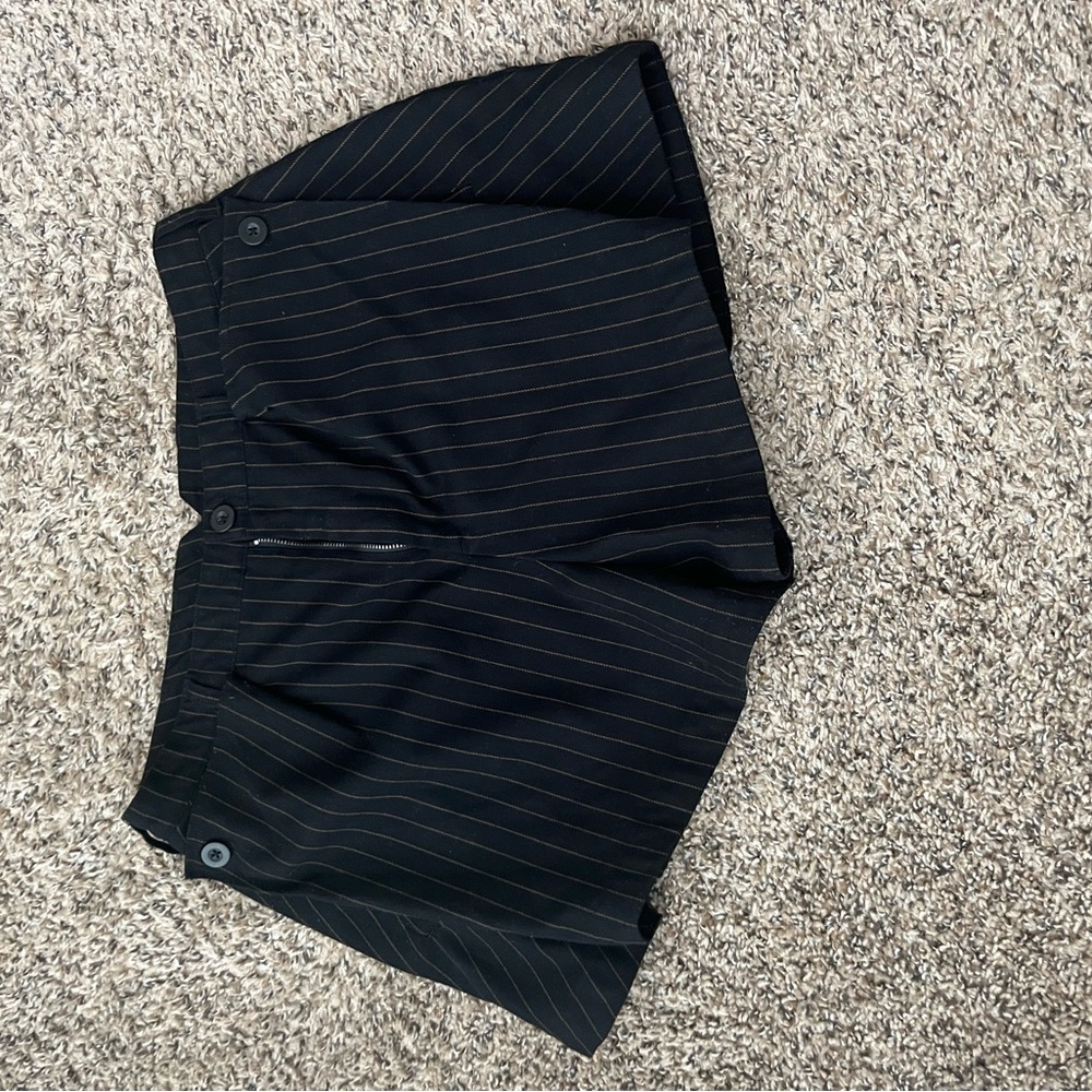 Free People Black Flat Front Shorts